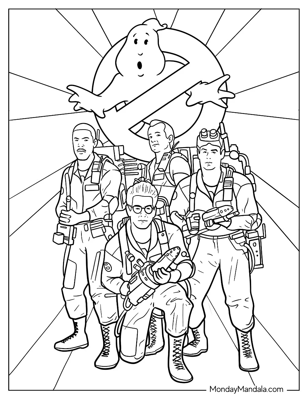 20 Ghostbusters Coloring Pages Free PDF Printables 