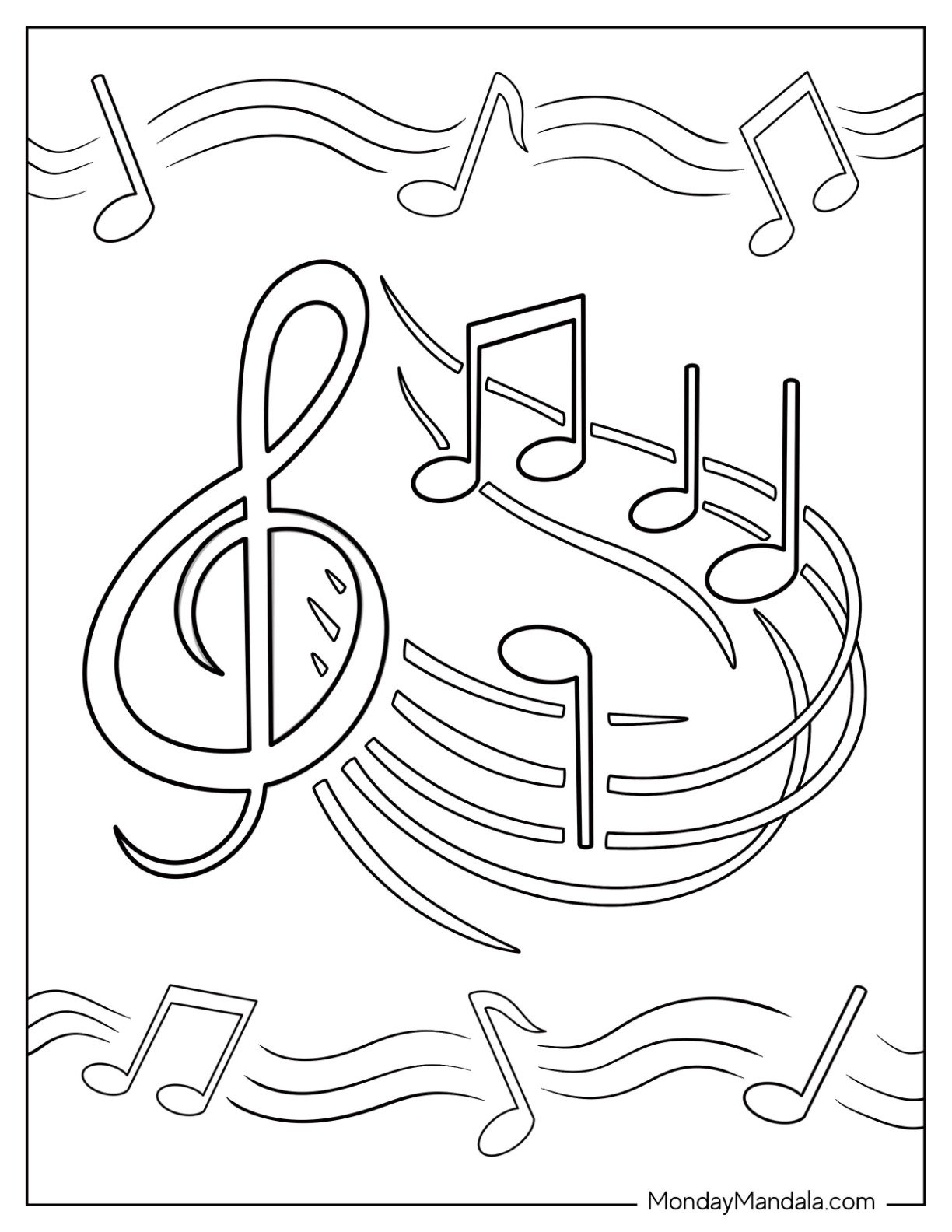 Music Printable Coloring Pages