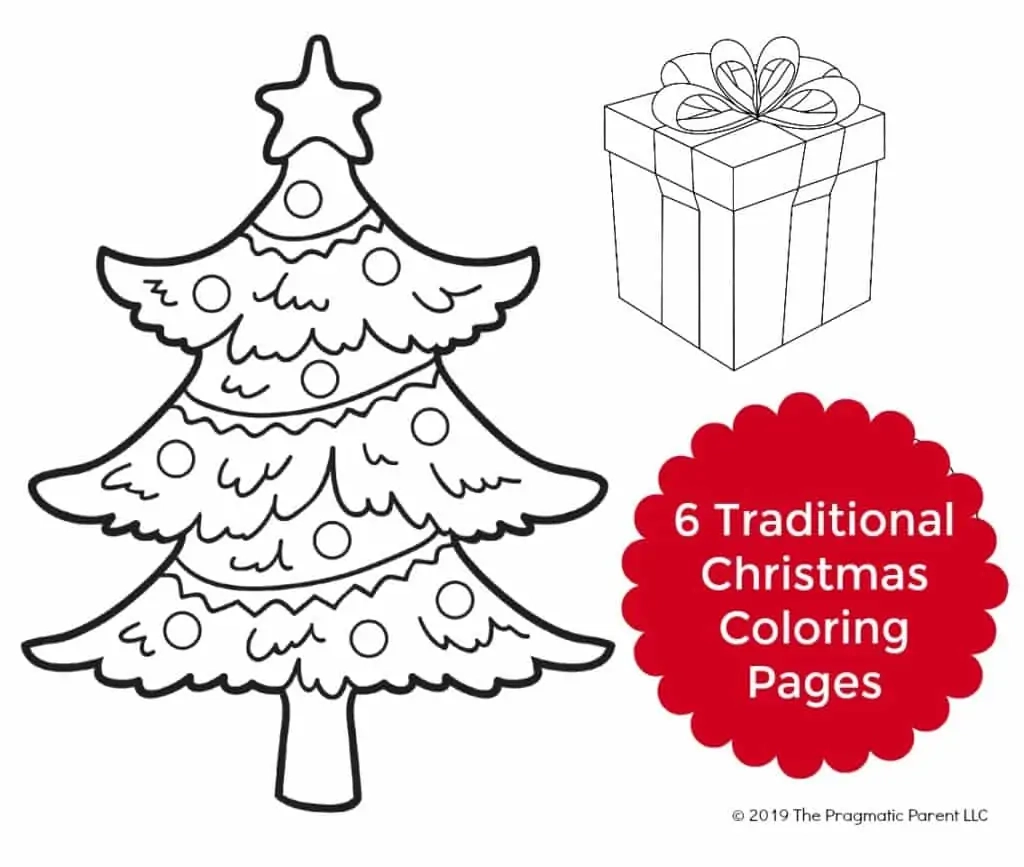 2025 traditional christmas coloring pages for kids