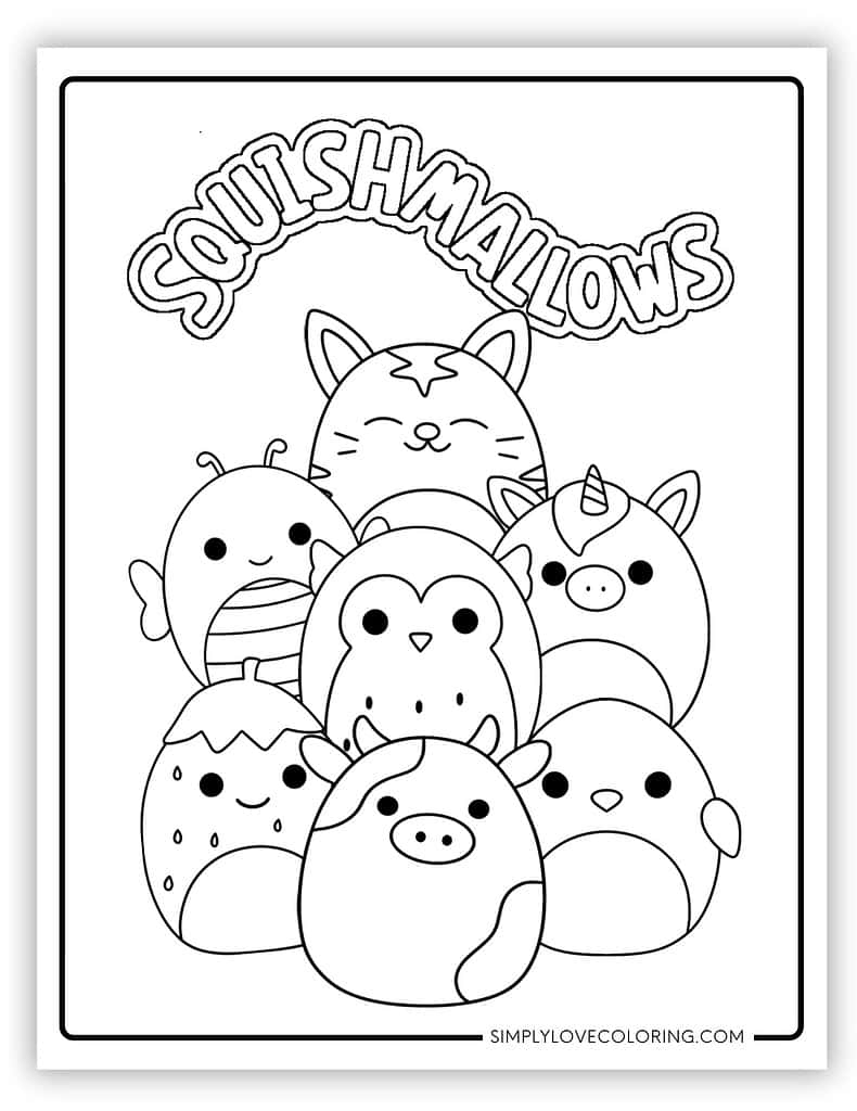 21 Squishmallow Friends Coloring Pages Free PDF Printables Simply Love Coloring