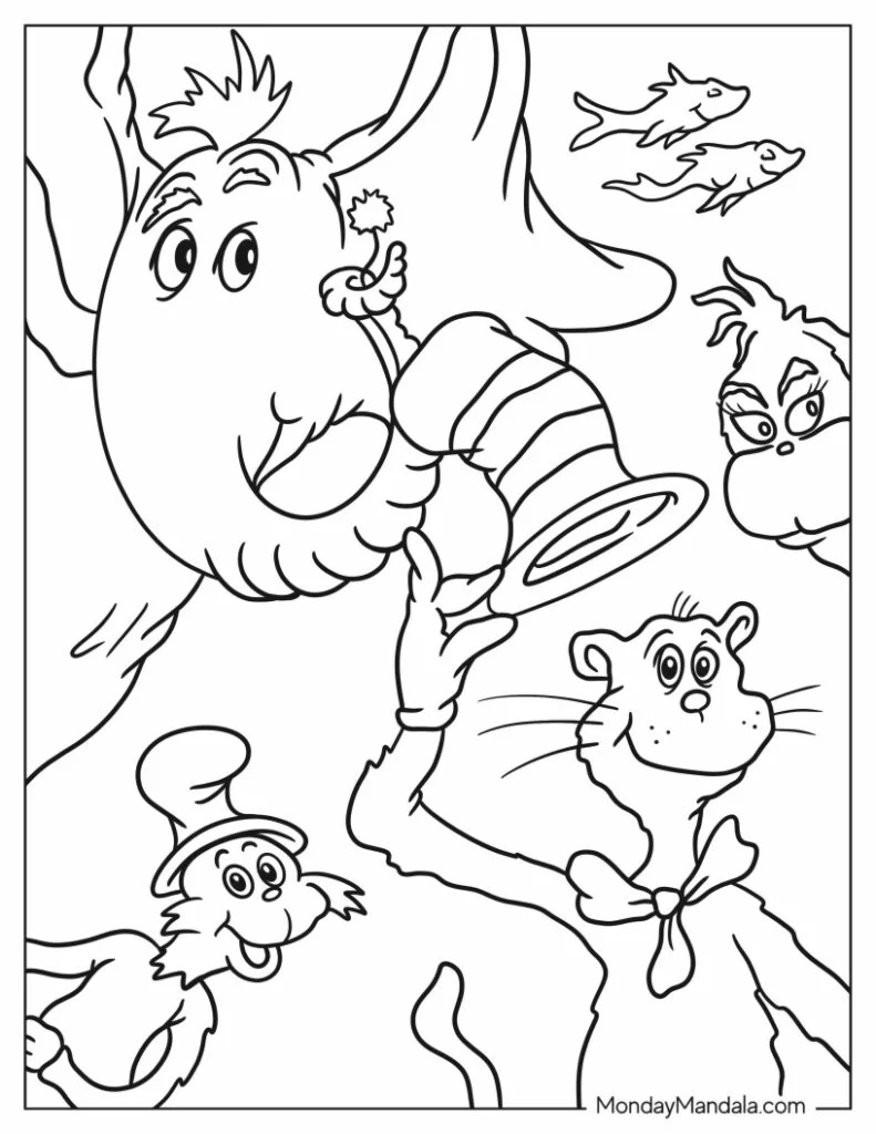 22 dr seuss coloring pages free pdf printables