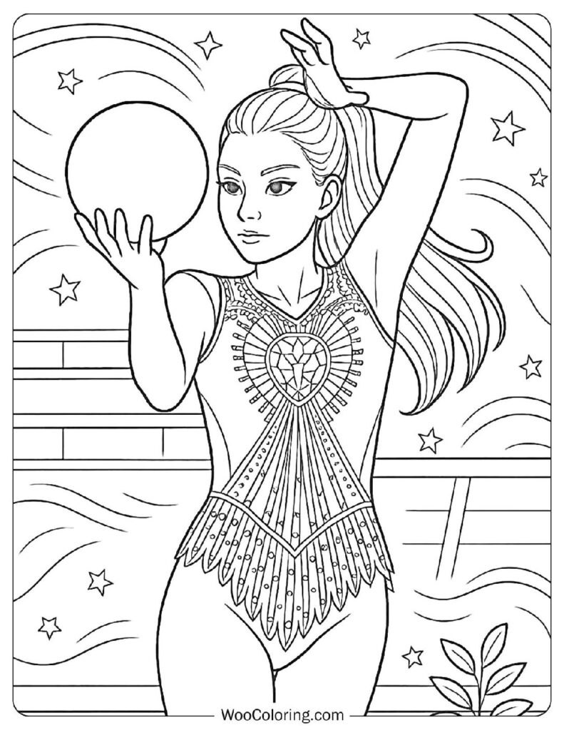 22 Gymnastics Coloring Pages Free PDF To Print Woo Coloring