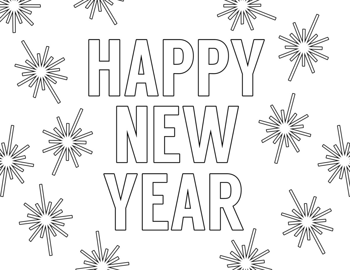 Free New Years Coloring Pages