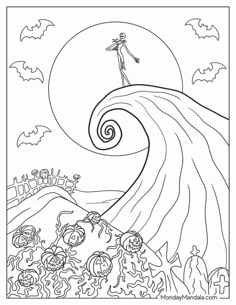 Nightmare Before Christmas Free Coloring Pages