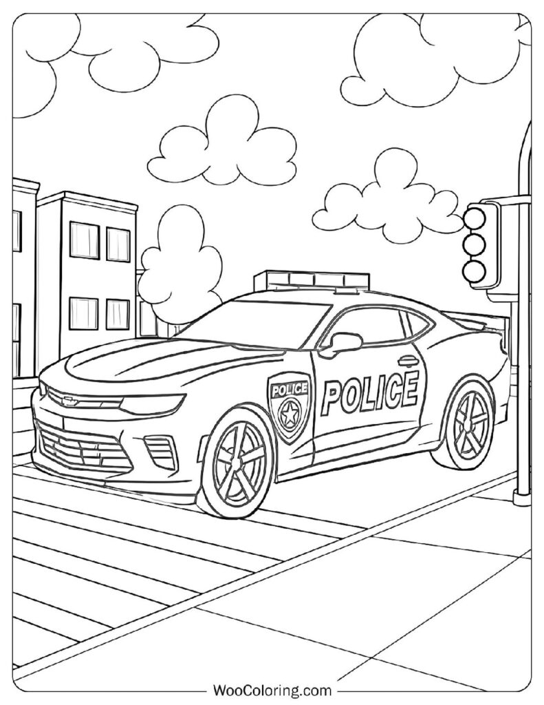 22 Police Car Coloring Pages Free PDF To Print Woo Coloring