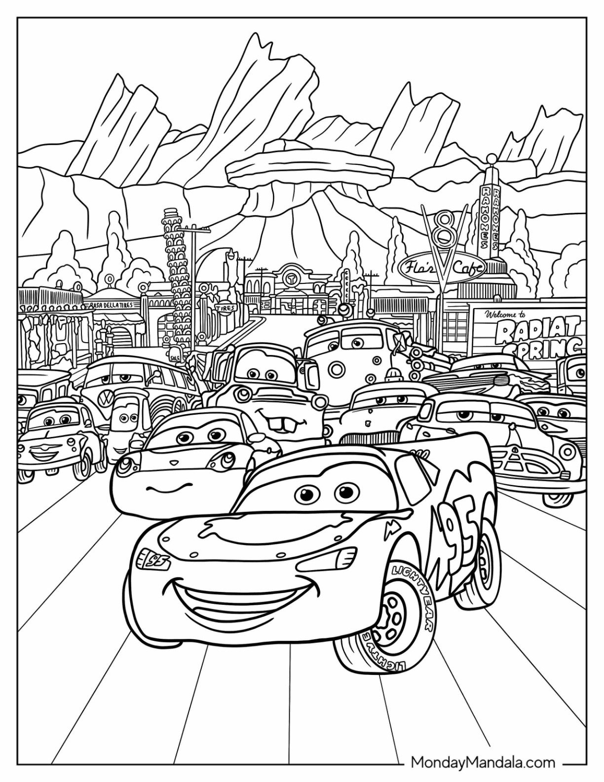 Free Lightning Mcqueen Coloring Pages