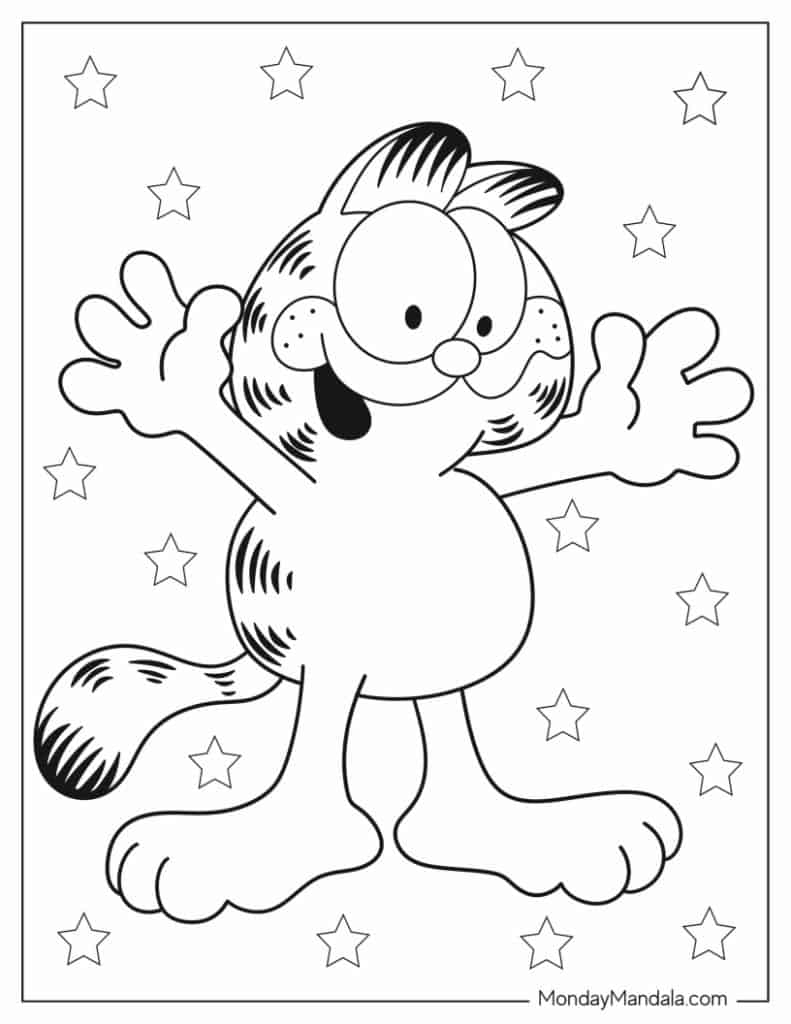 24 Garfield Coloring Pages Free PDF Printables 