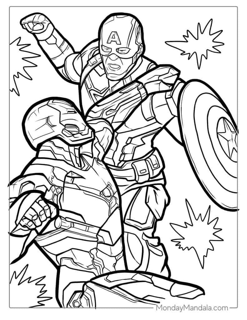 Ironman Printable Coloring Pages