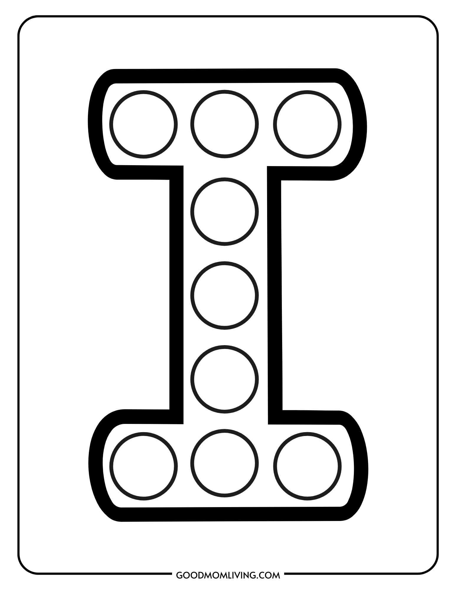Letter I Coloring Pages Printable