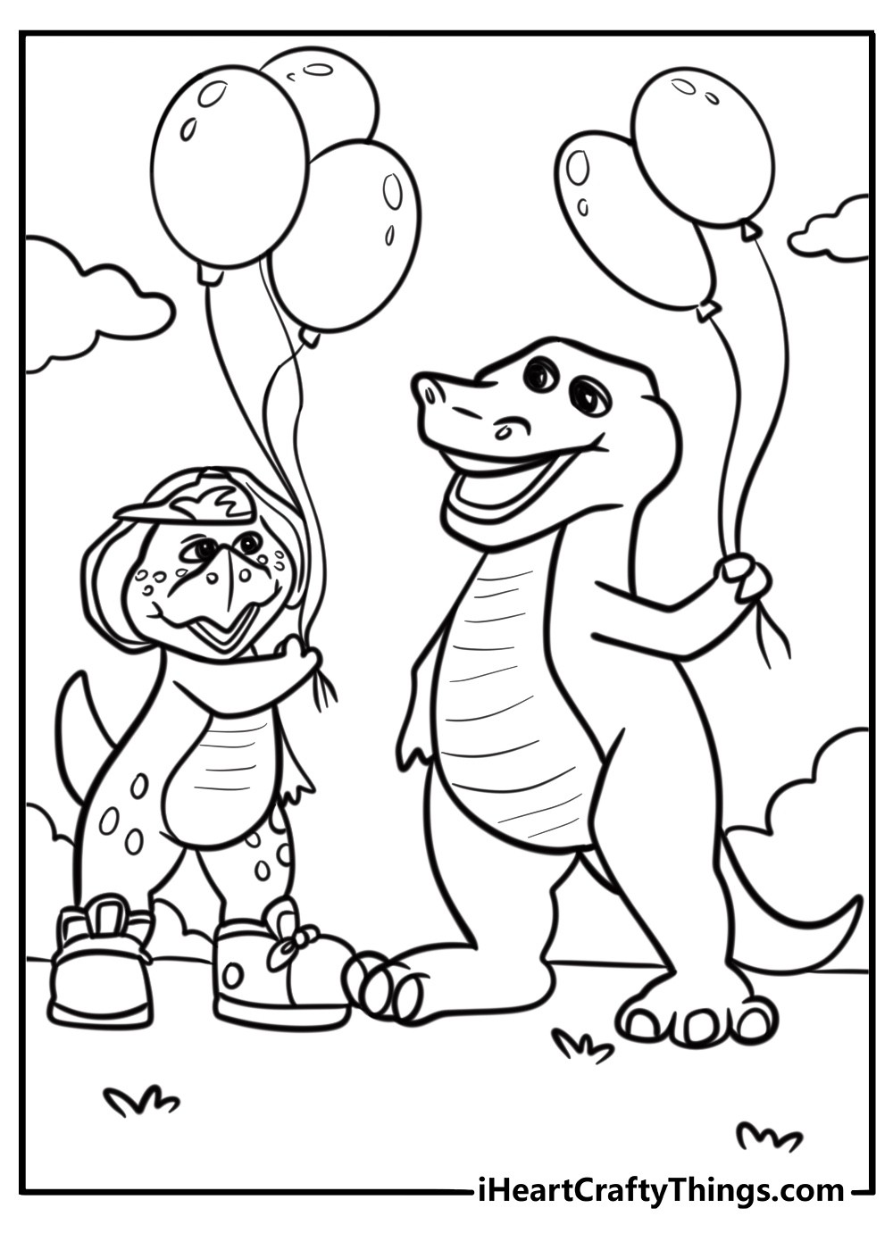 25 barney coloring pages 100 free to print