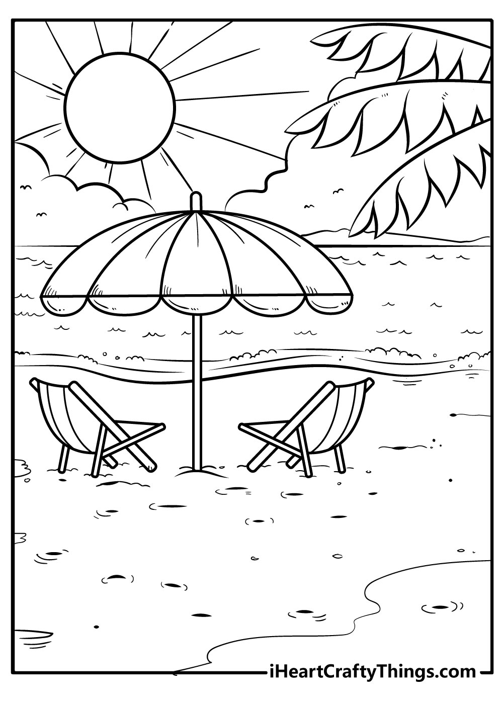 25 Beach Coloring Pages Free Detailed PDF Printables 
