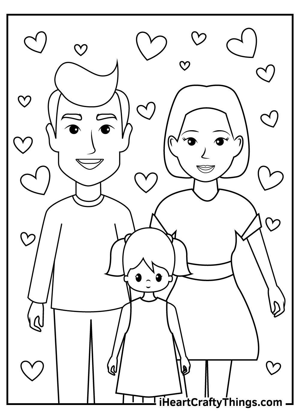 25 Easy Family Coloring Pages 100 Free PDF Printables 