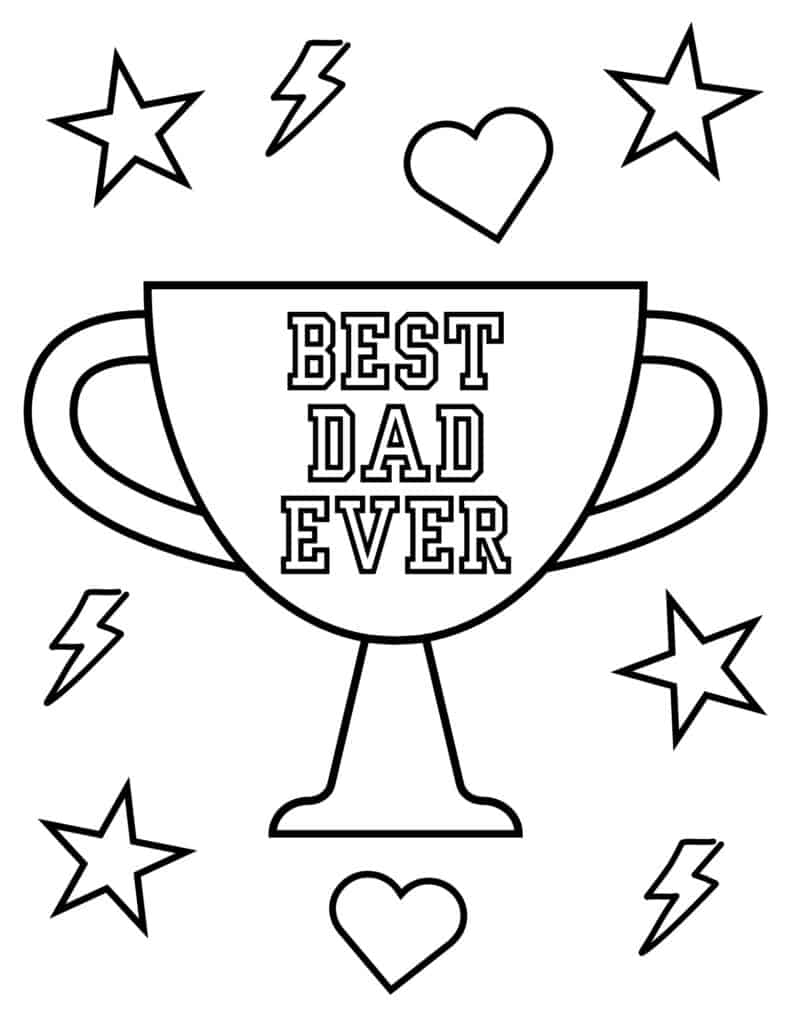 Father's Day Coloring Pages Free Printable