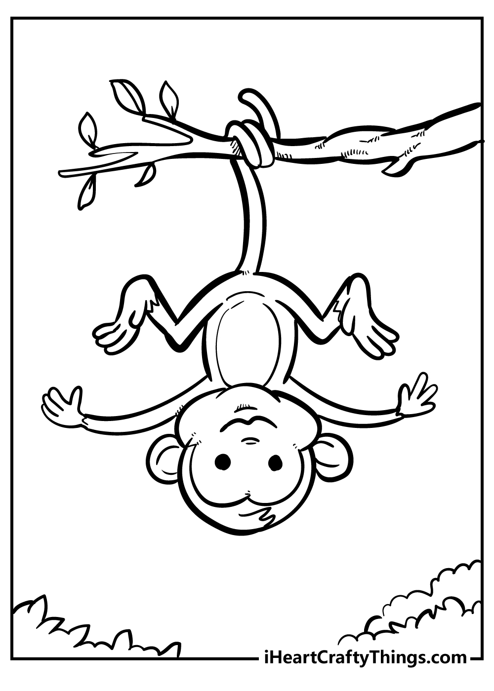 Free Coloring Pages Of Monkeys