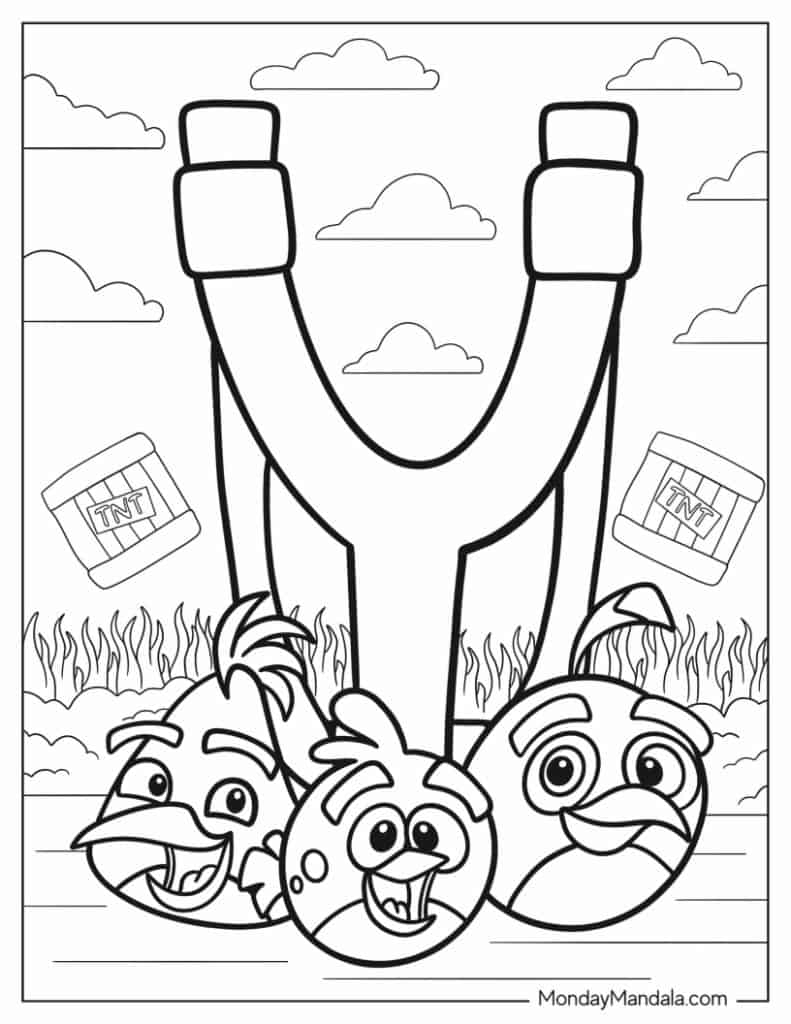 Angry Bird Printable Coloring Pages