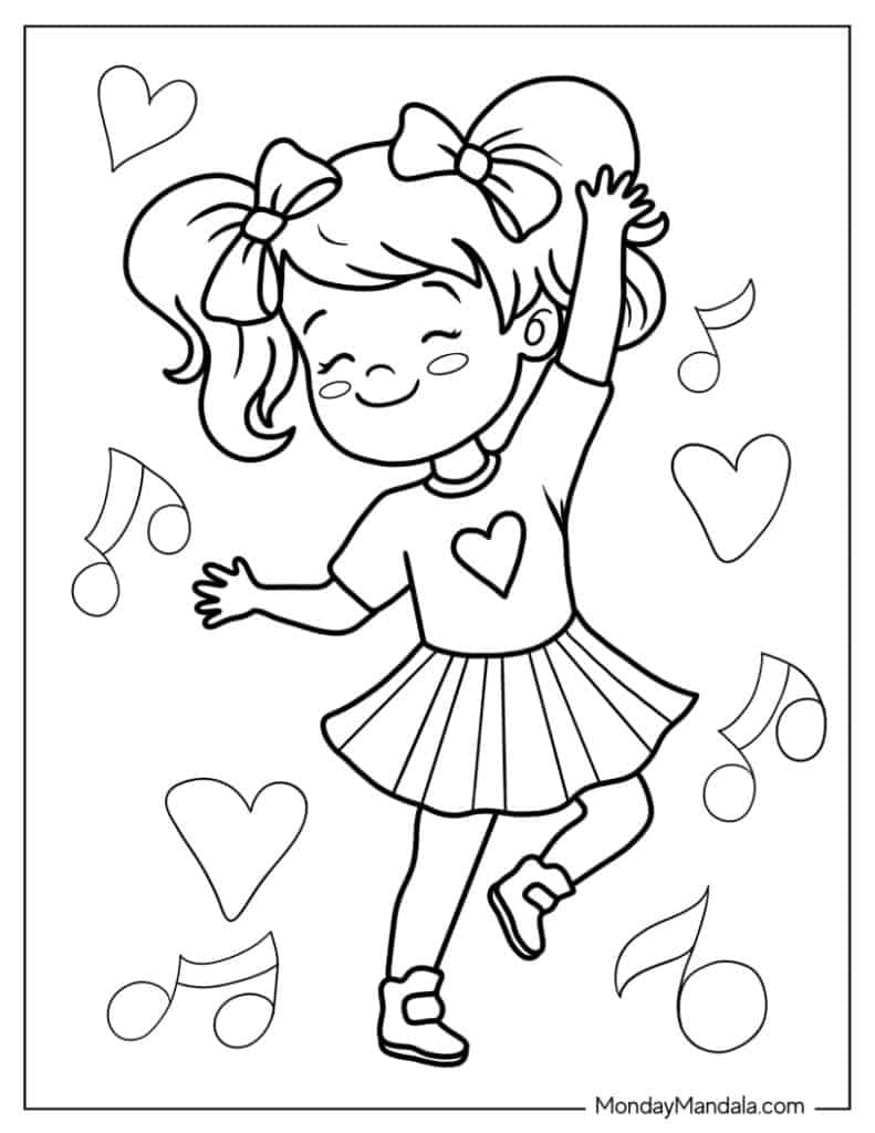 Dancing Coloring Pages Printable