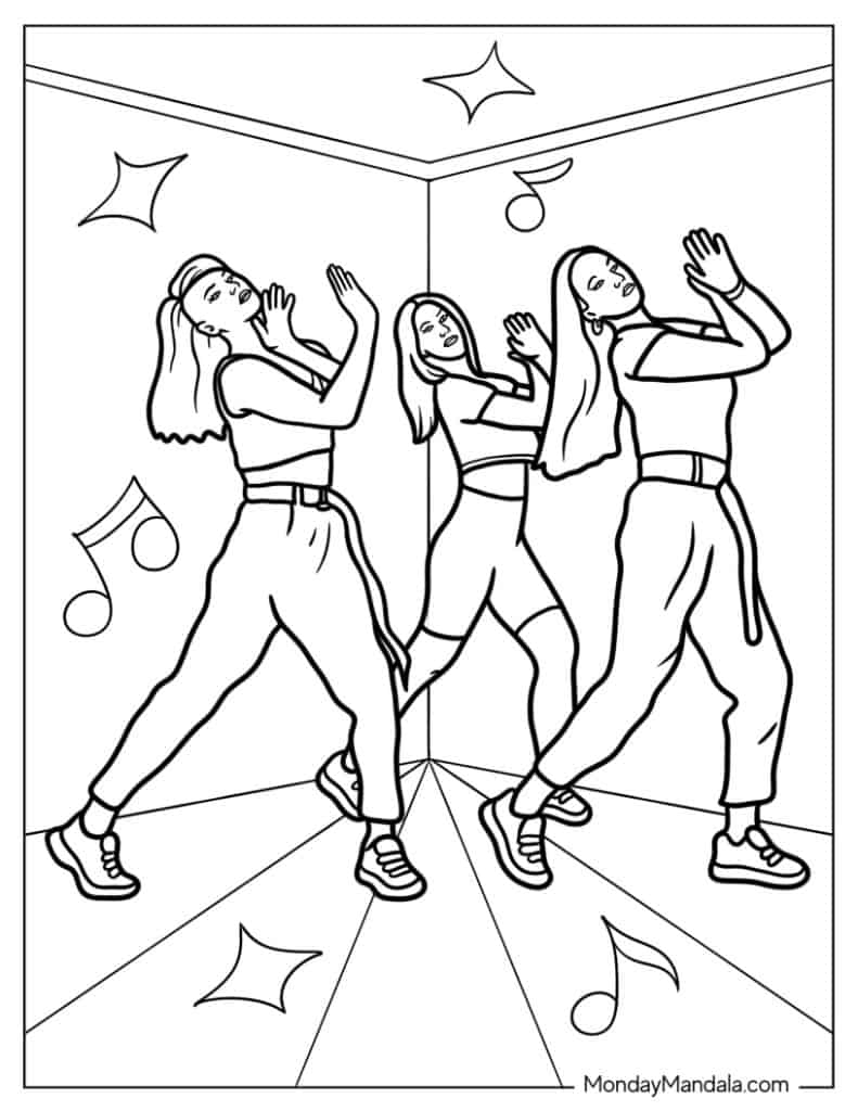 26 Dancing Coloring Pages Free PDF Printables 