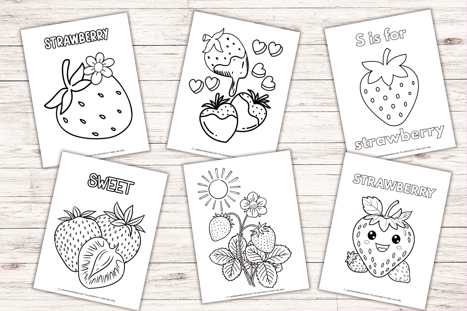 27 CUTE Strawberry Coloring Pages Cassie Smallwood