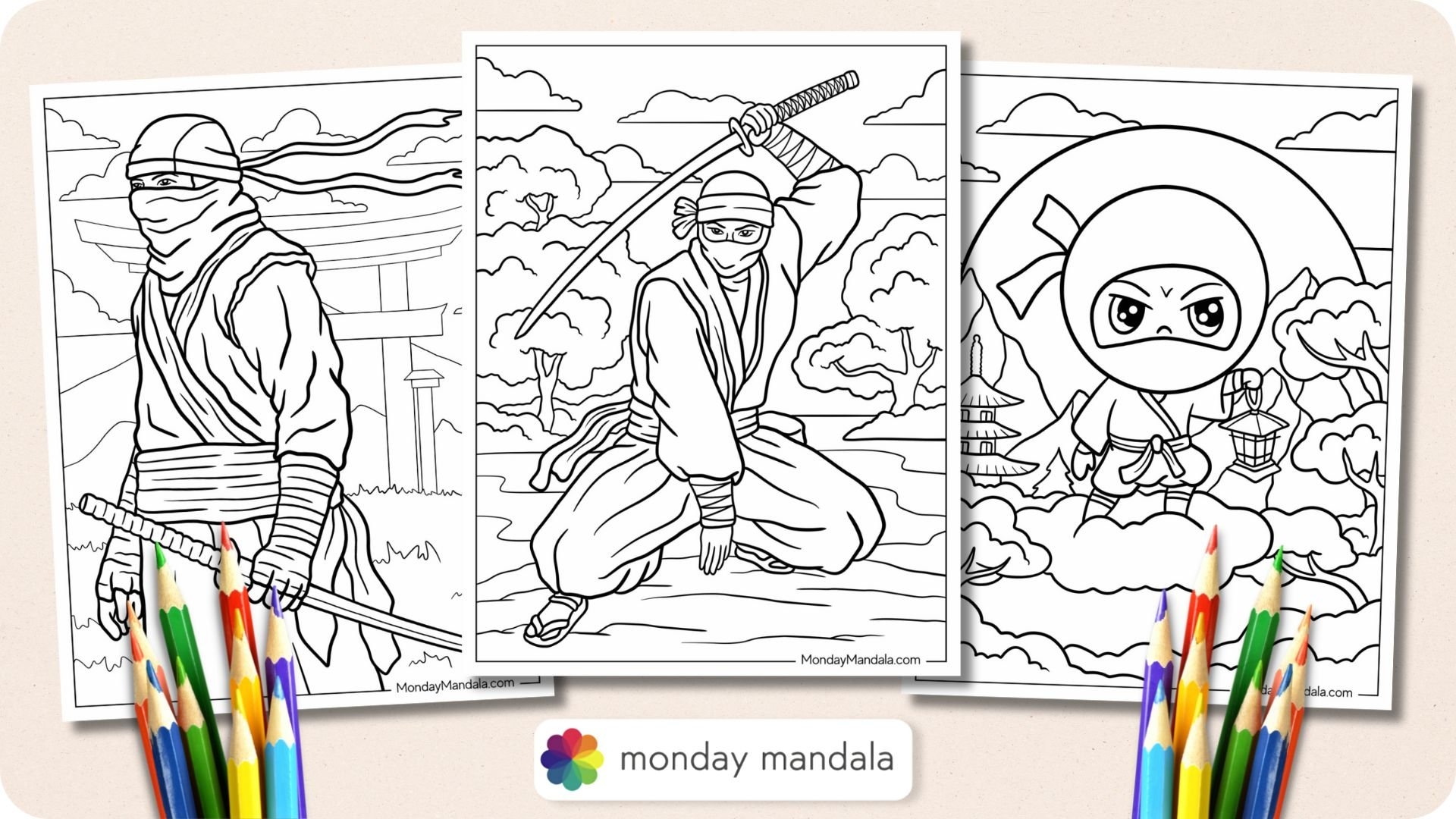 Ninja Printable Coloring Pages