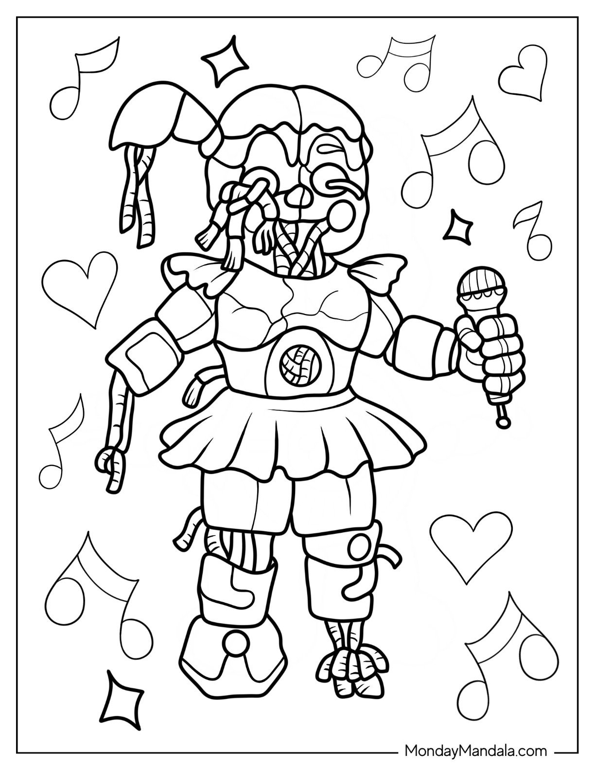 Free Five Nights At Freddy's Coloring Pages