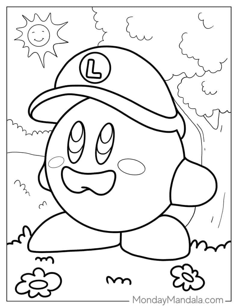 Kirby Printable Coloring Pages