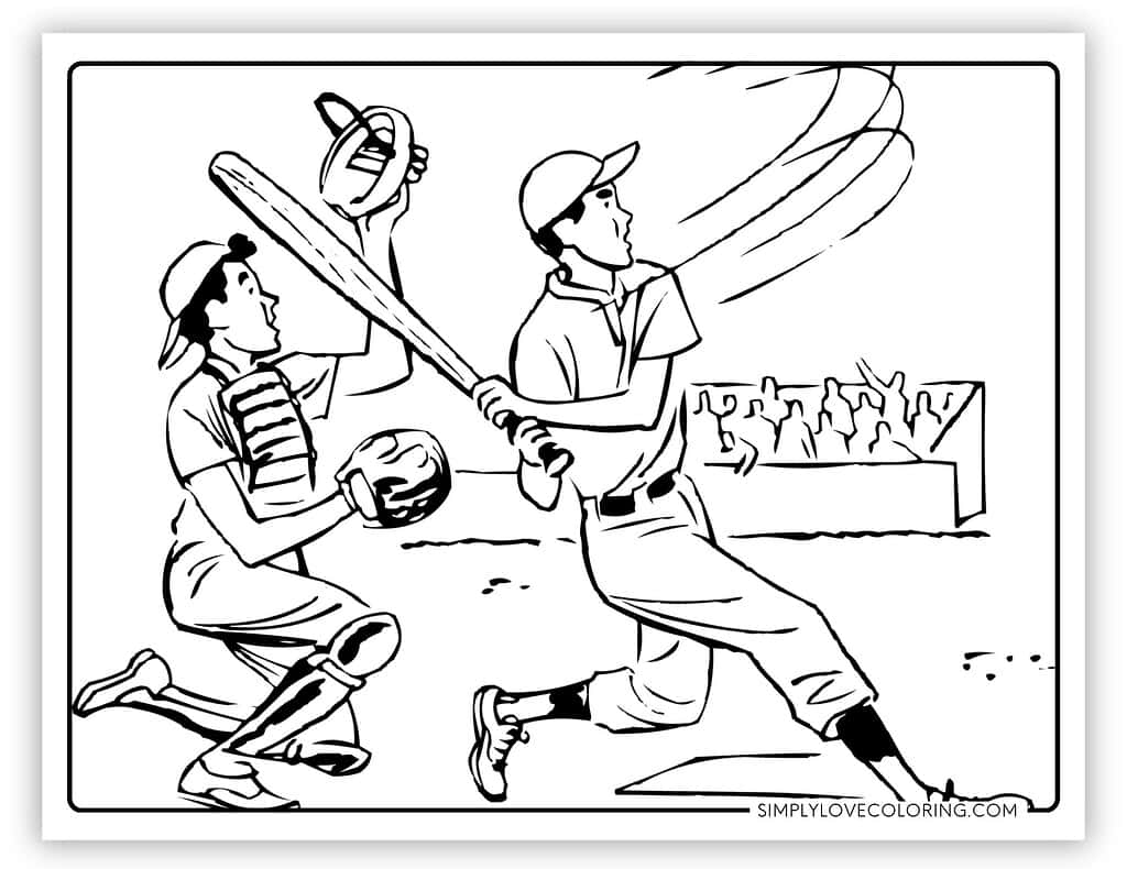 Free Baseball Coloring Pages