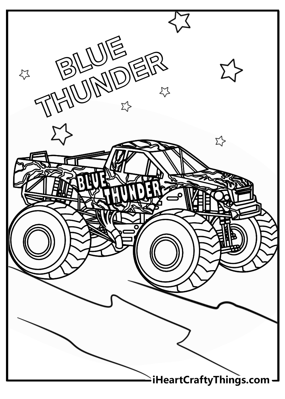Monster Truck Coloring Pages Printable Pdf