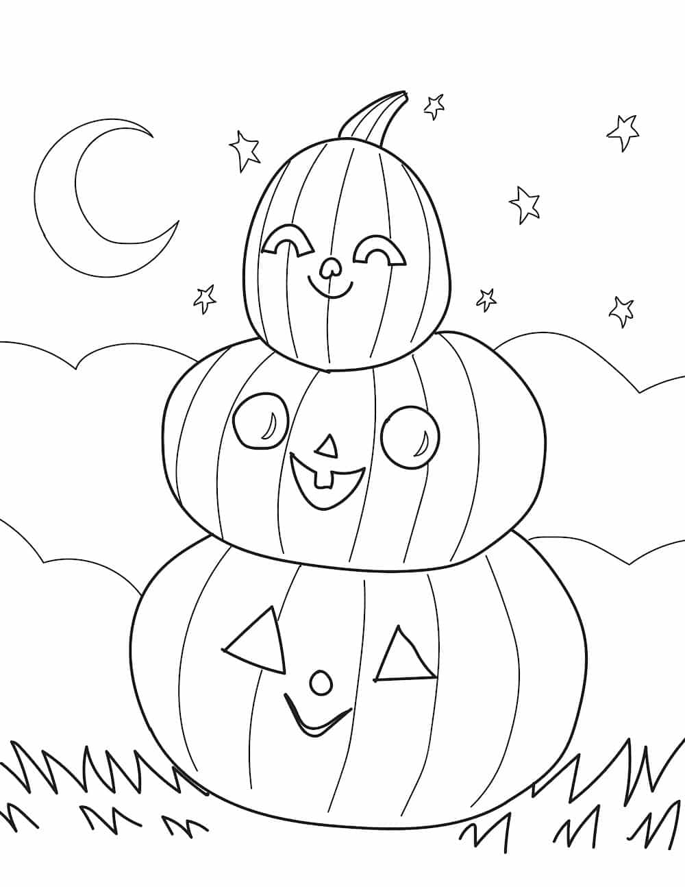 Fall Coloring Page Free