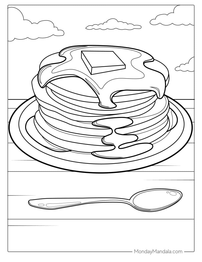 Printable Coloring Pages Of Food
