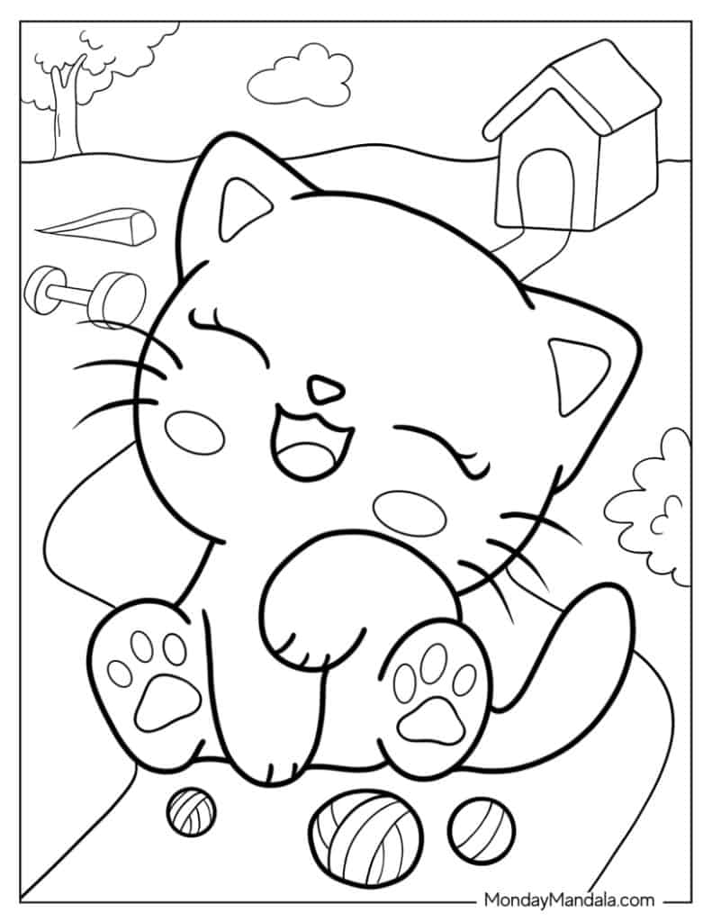 Coloring Pages Kittens Printable