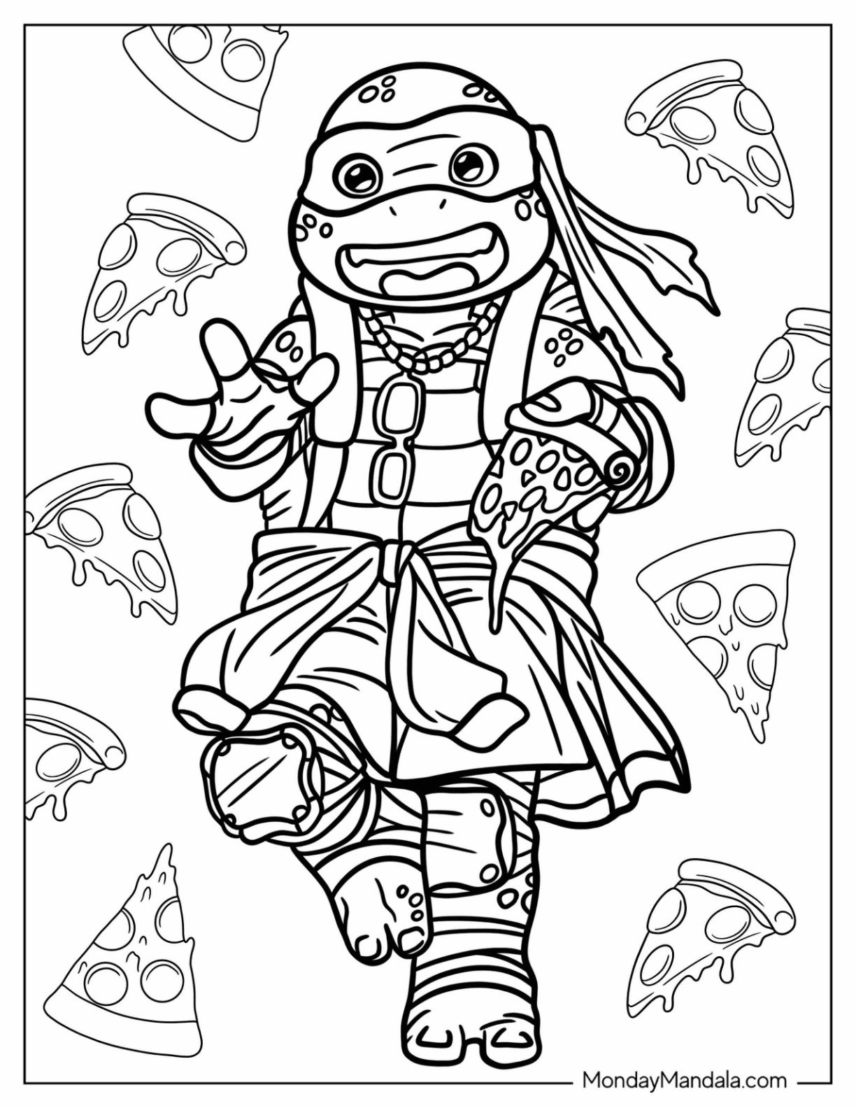 Printable Full Size Ninja Turtle Coloring Pages