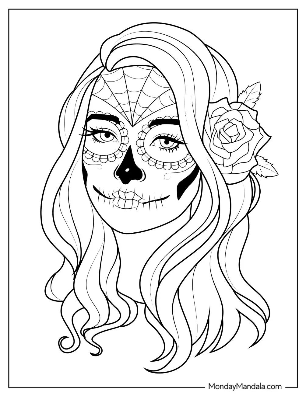 30 sugar skulls coloring pages free pdf printables
