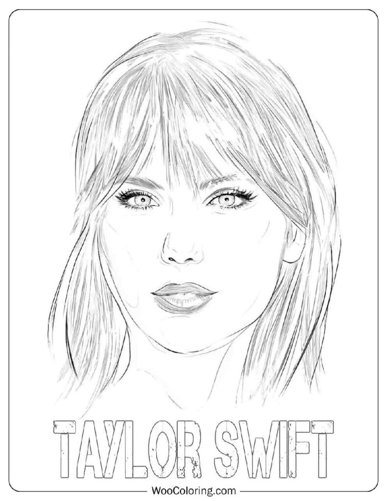 Taylor Swift Coloring Page Printable