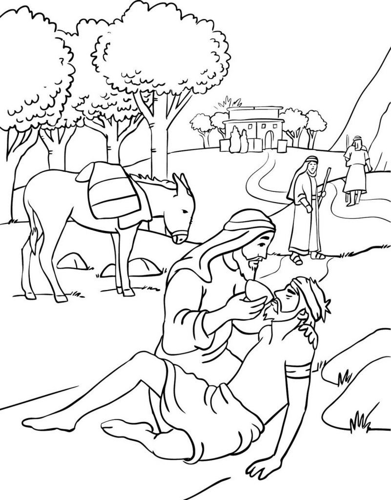 Good Samaritan Free Coloring Page