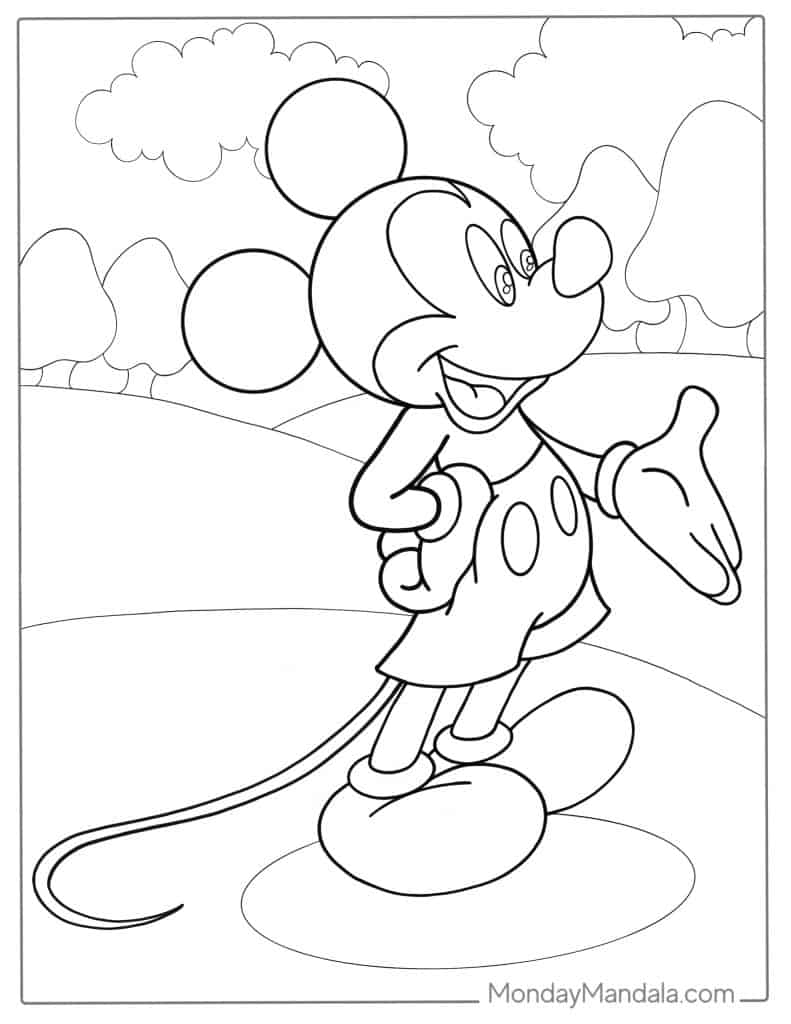 32 mickey mouse coloring pages free pdf printables