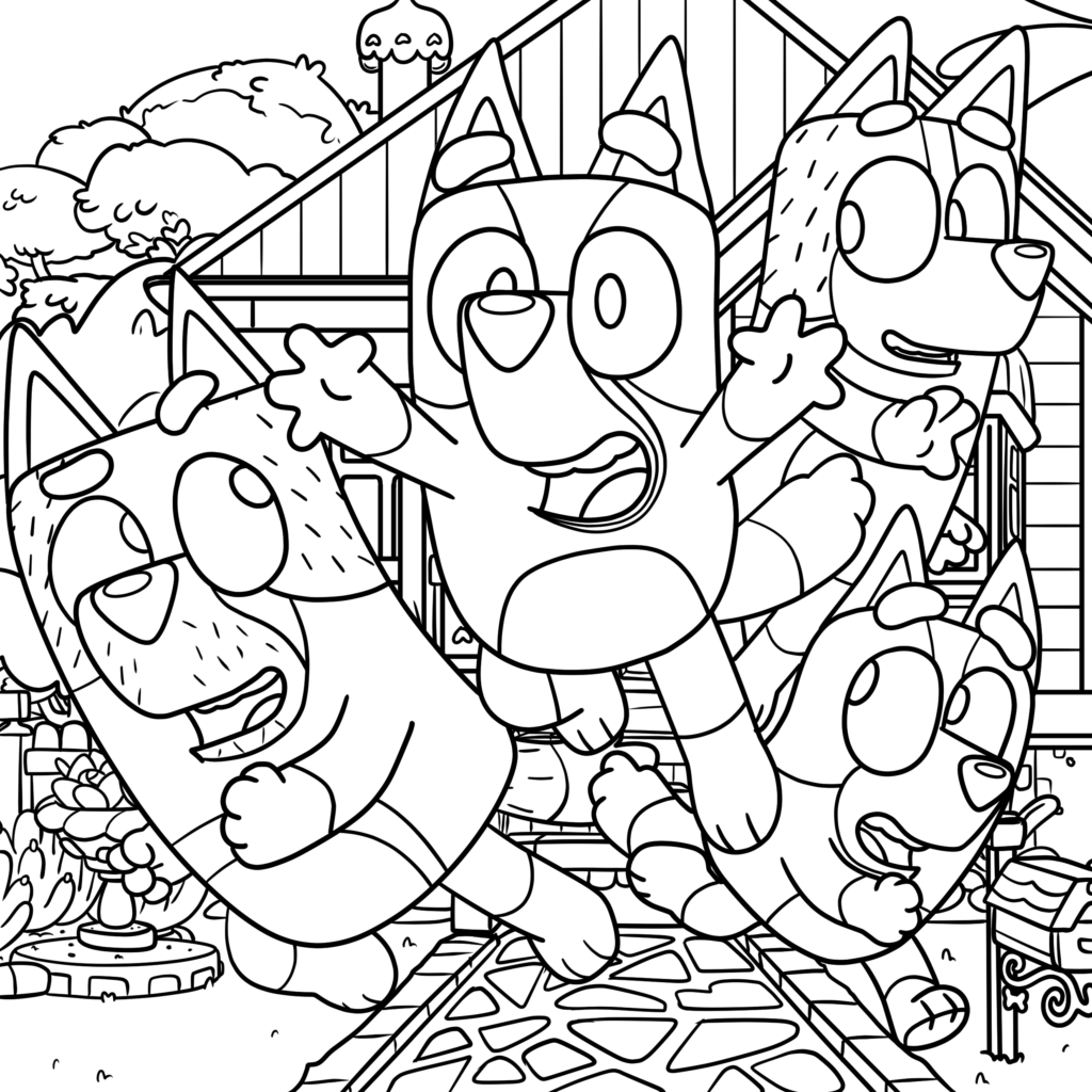 Bluey Printable Coloring Page