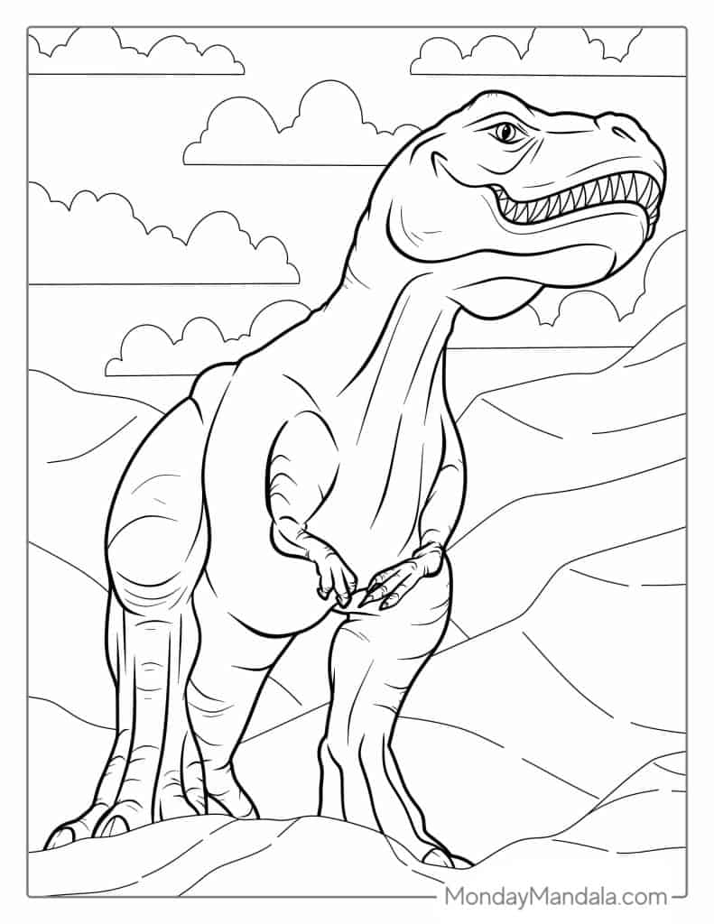 Dinosaur Printable Coloring Page