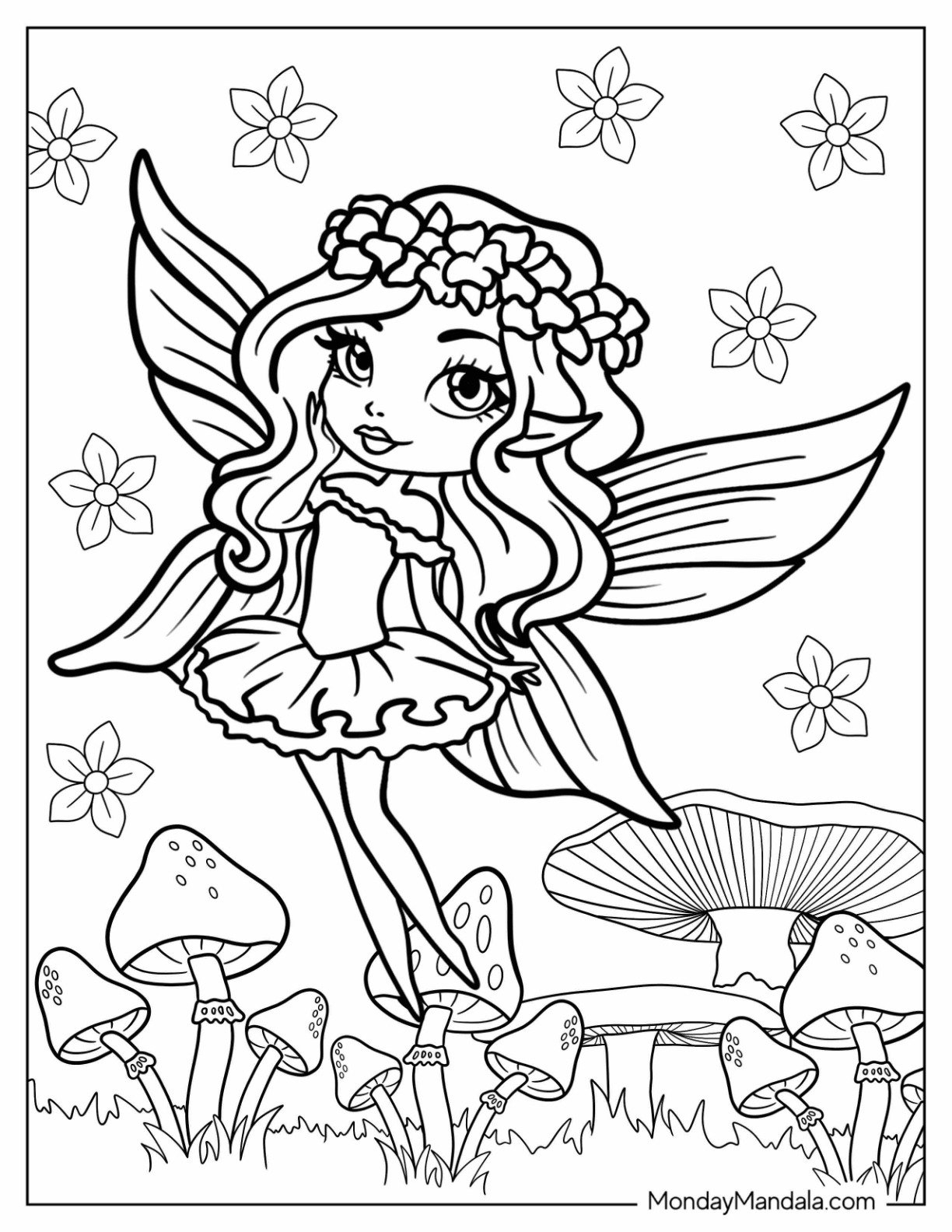 34 Fairy Coloring Pages Free PDF Printables 
