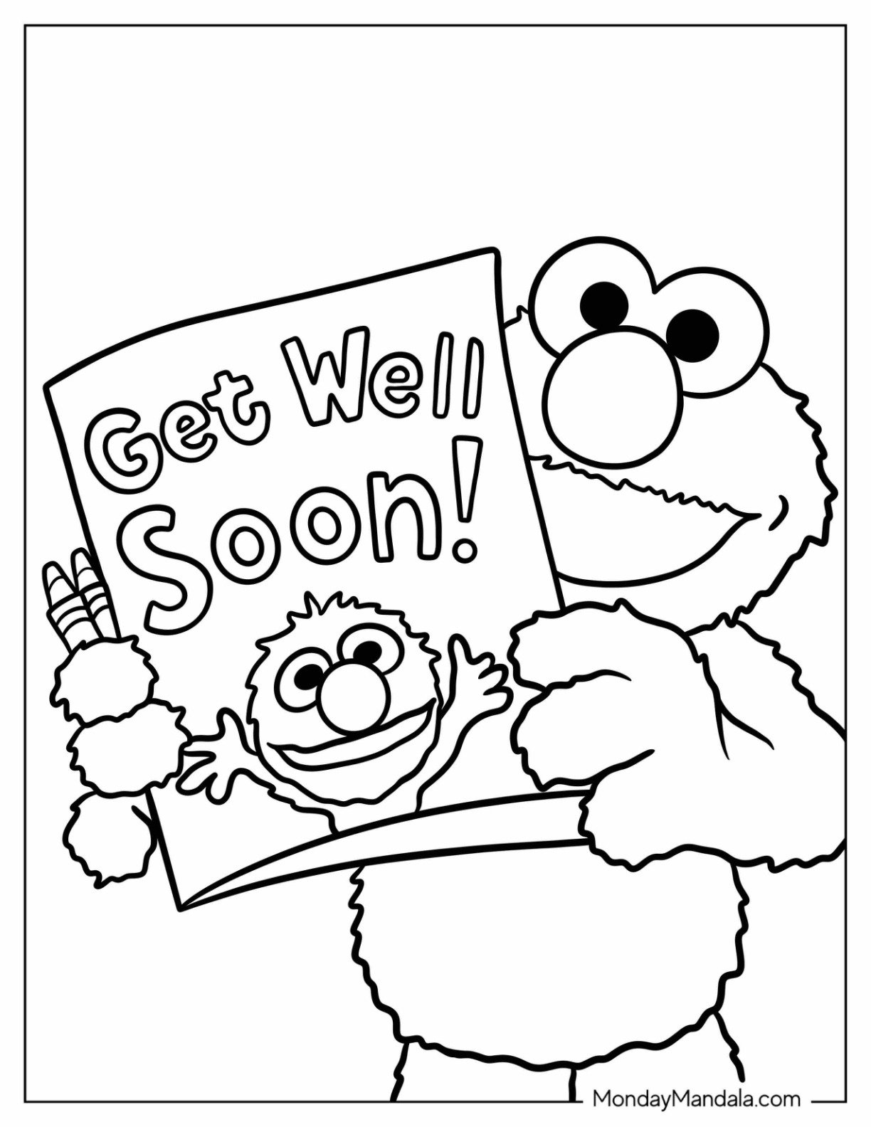 Get Well Printable Coloring Pages