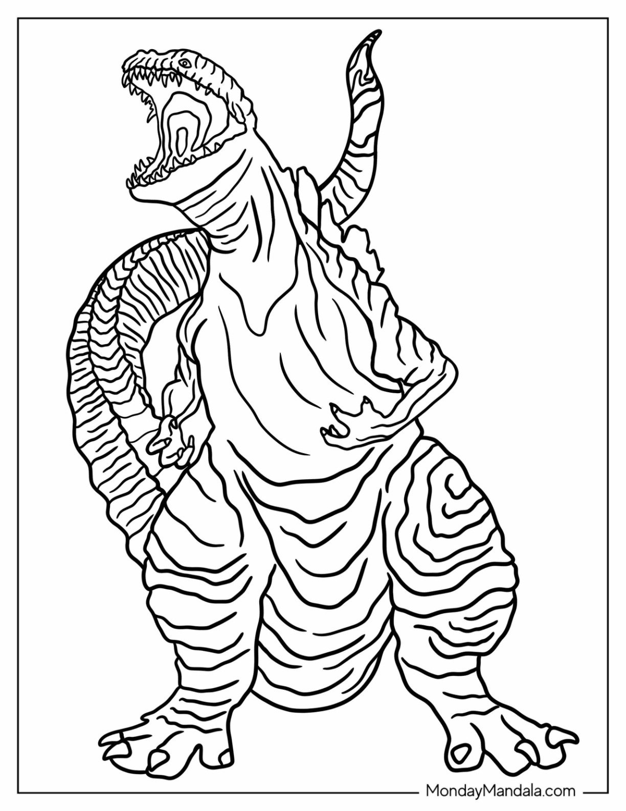 35 Godzilla Coloring Pages Free PDF Printables 