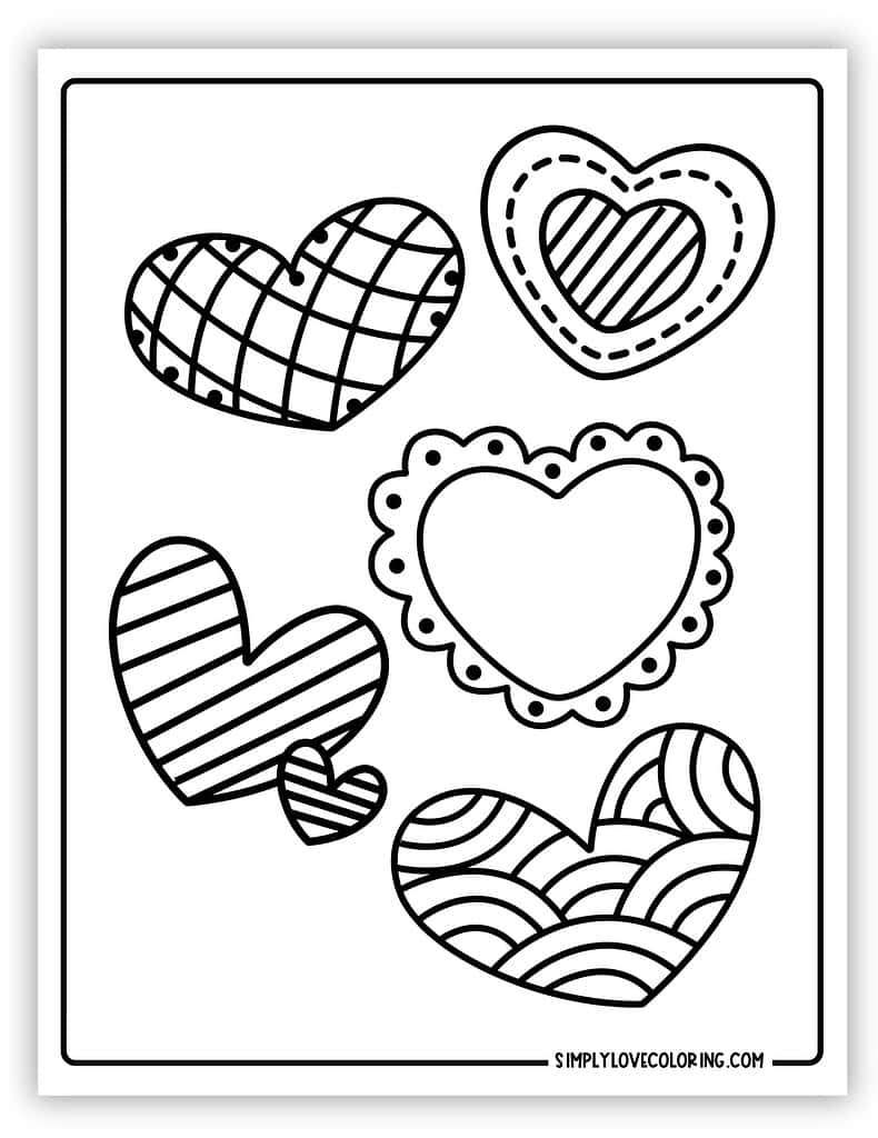 35 Heart Coloring Pages Free PDF Printables Simply Love Coloring
