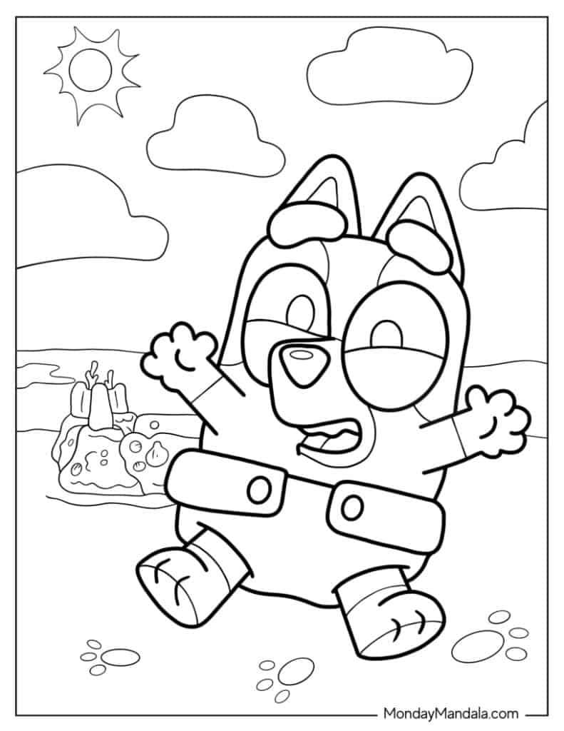 Bluey Free Coloring Pages