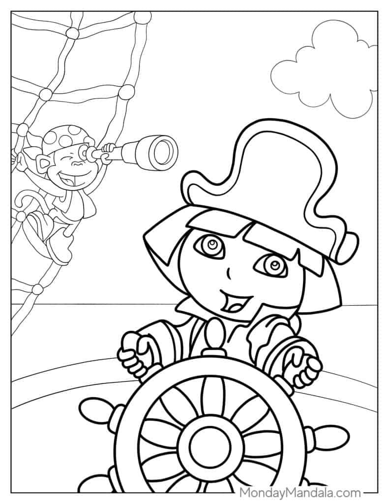 Free Printable Dora The Explorer Coloring Pages