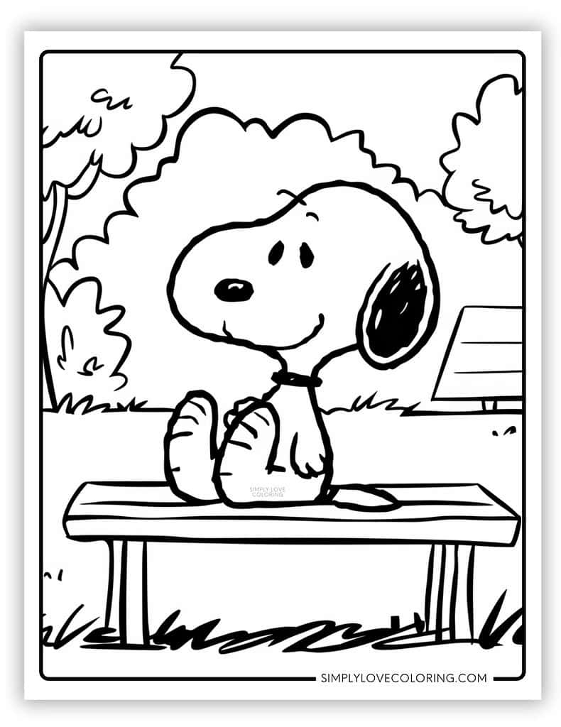 36 Snoopy Coloring Pages Free PDF Printables Simply Love Coloring
