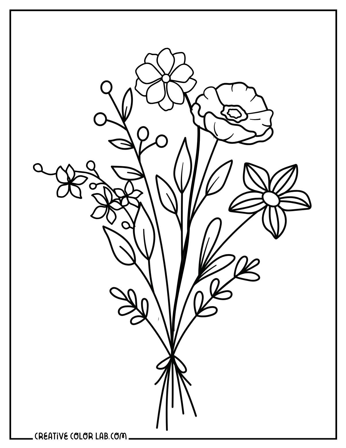 Free Color Pages Flowers