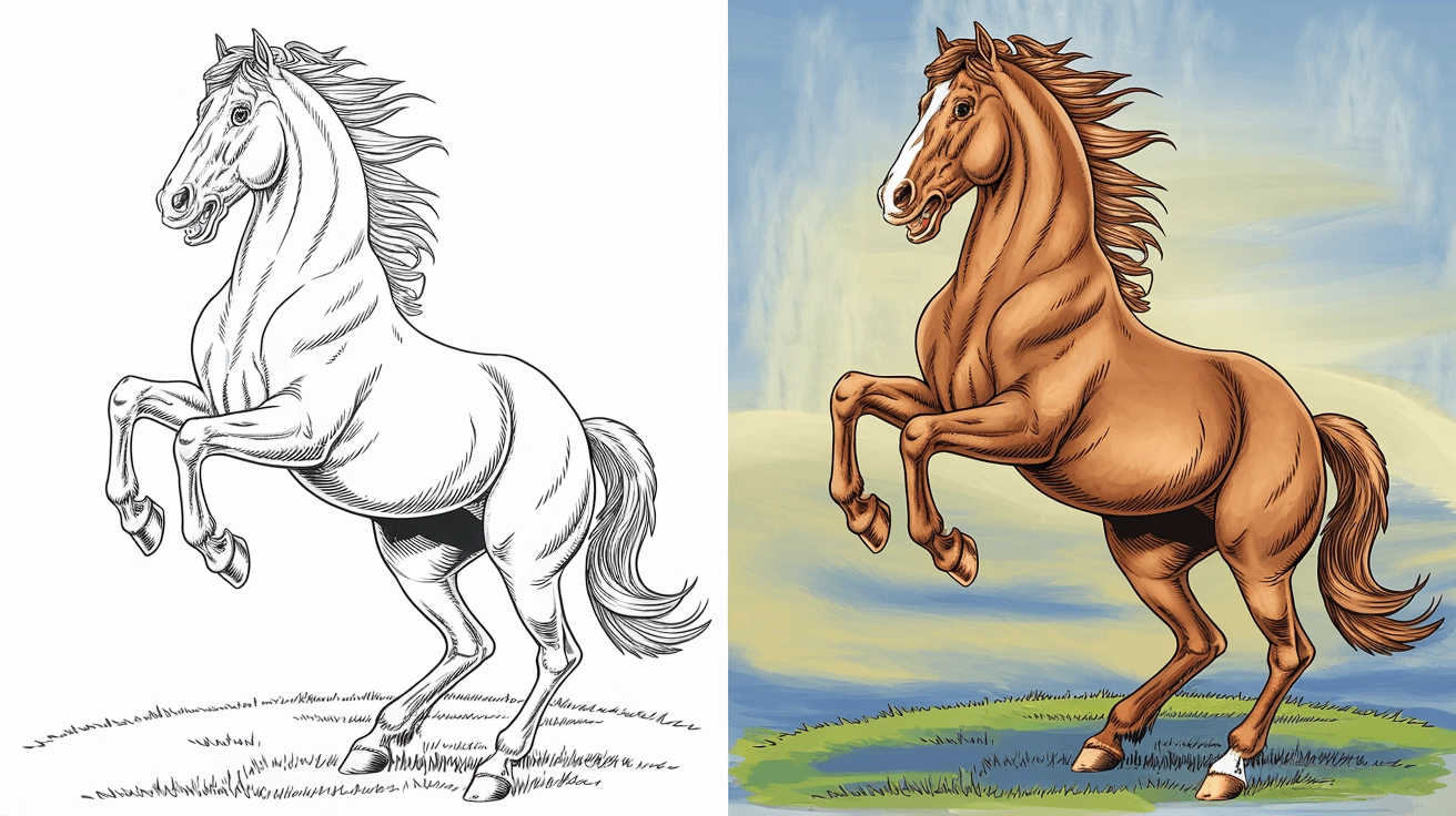 40 free printable horse coloring pages