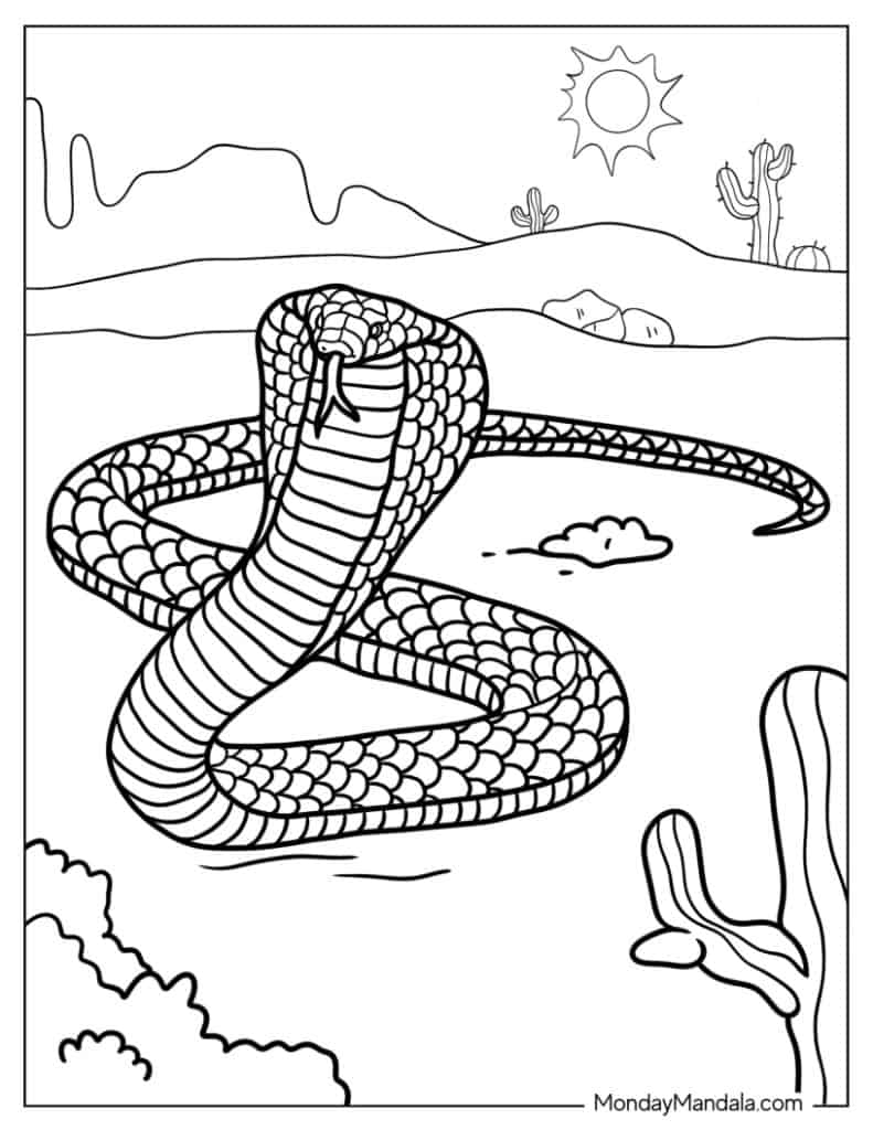 Printable Coloring Pages Of Snakes