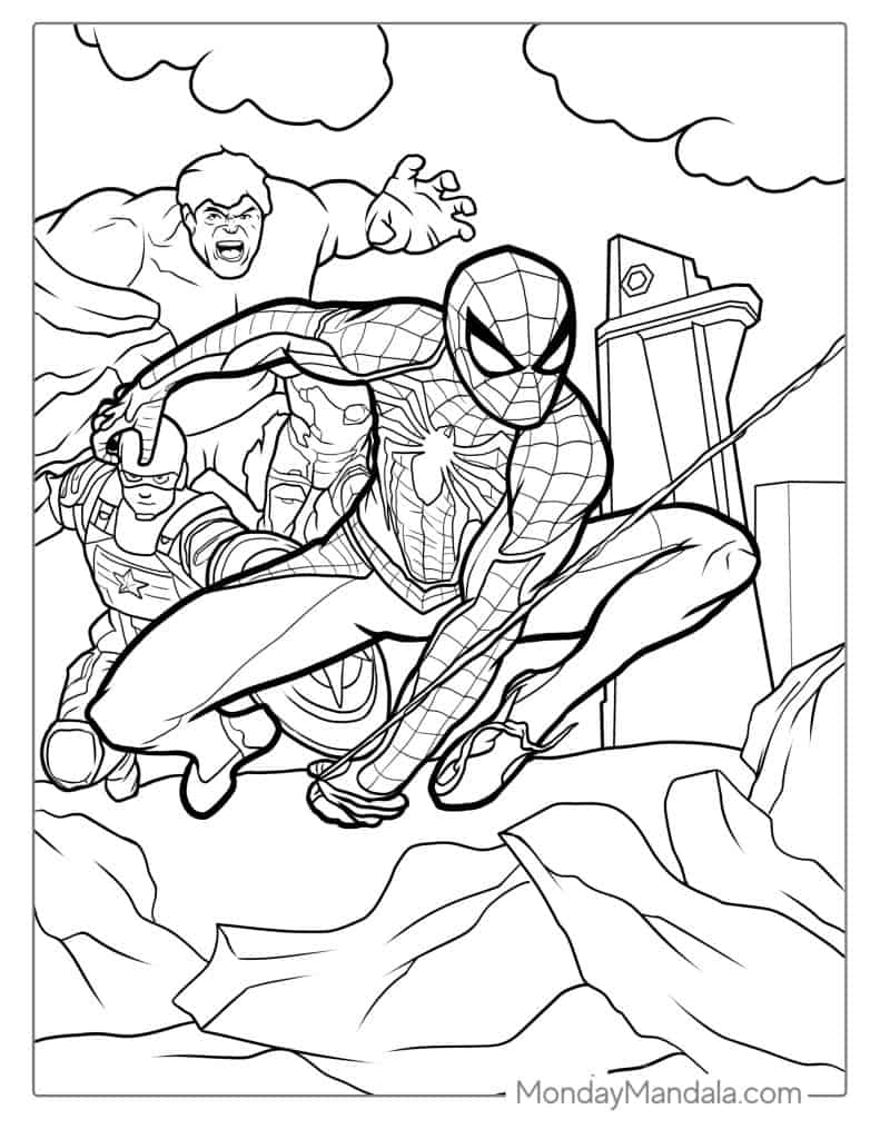 40 Spider Man Coloring Pages Free PDF Printables 