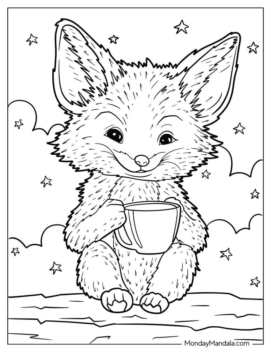 Free Printable Fox Coloring Pages