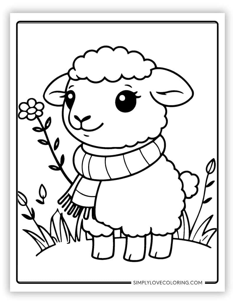 Lamb Coloring Pages Printable